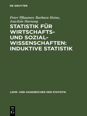 cover image of Statistik für Wirtschafts- und Sozialwissenschaften